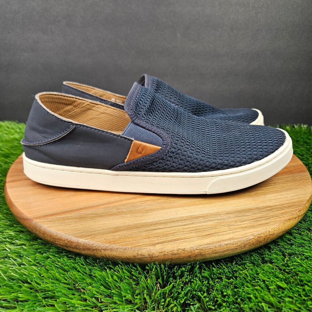 Olukai Women’s Dede Pehuea Loafer Slip On Casual Shoes Navy Blue Size 9.5